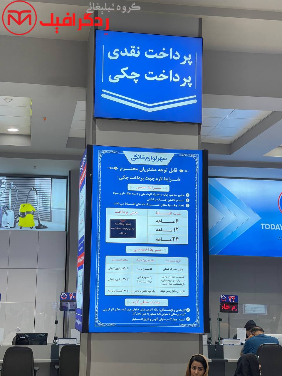 تابلو فریم لس آبی